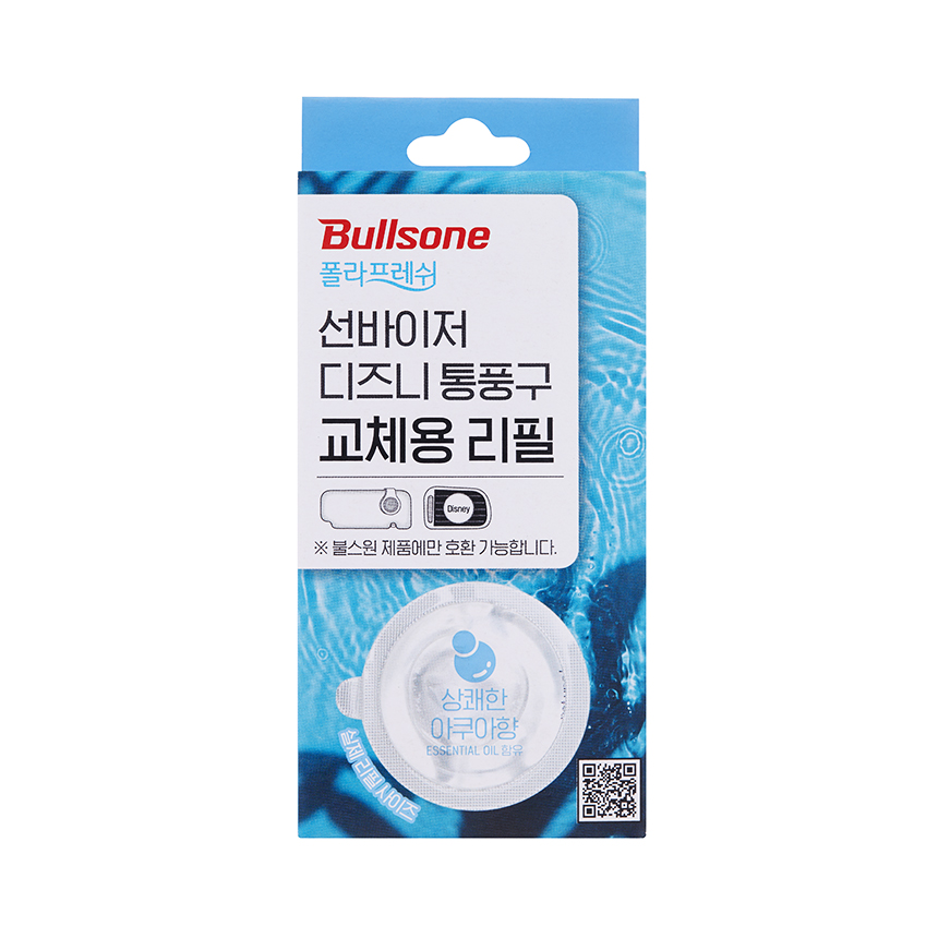 선바이저, 디즈니 통풍구 리필 1개입 상쾌한 아쿠아향
